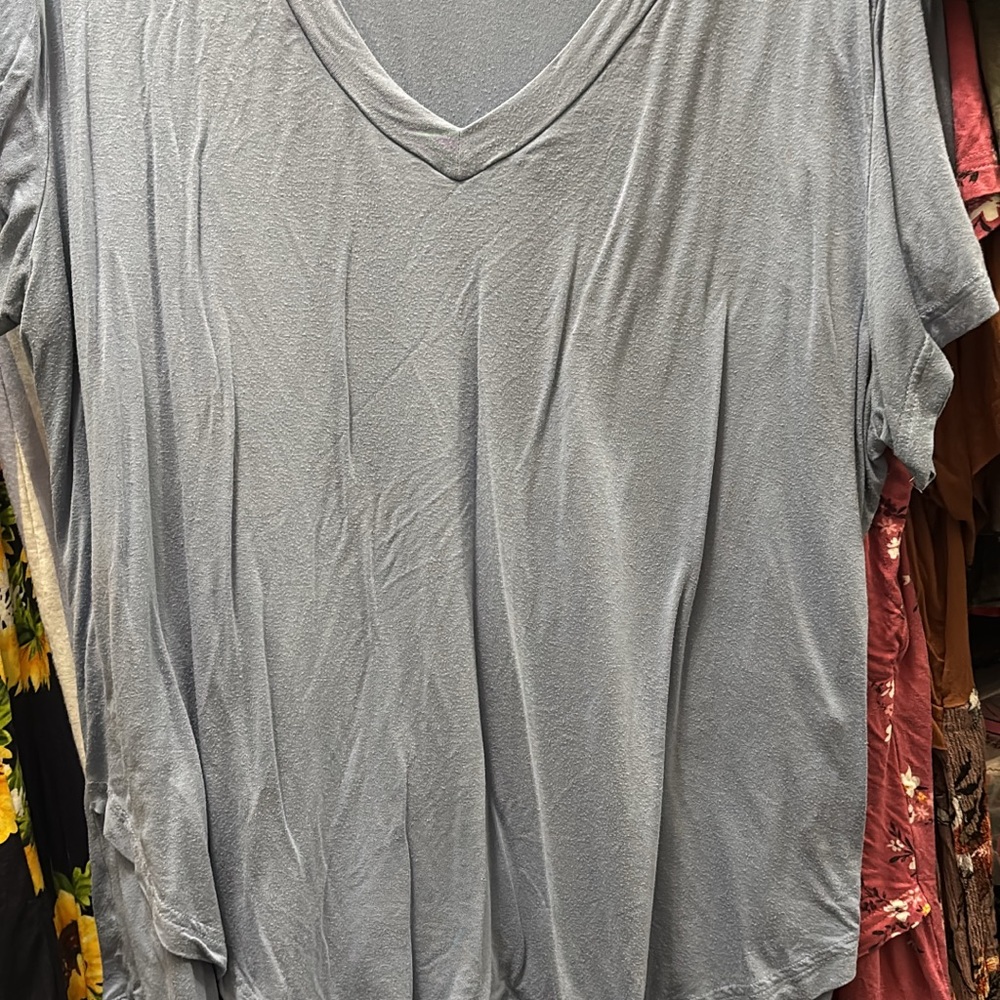 Latched mama Cornflower blue boyfriend tee V-Neck Women's Top